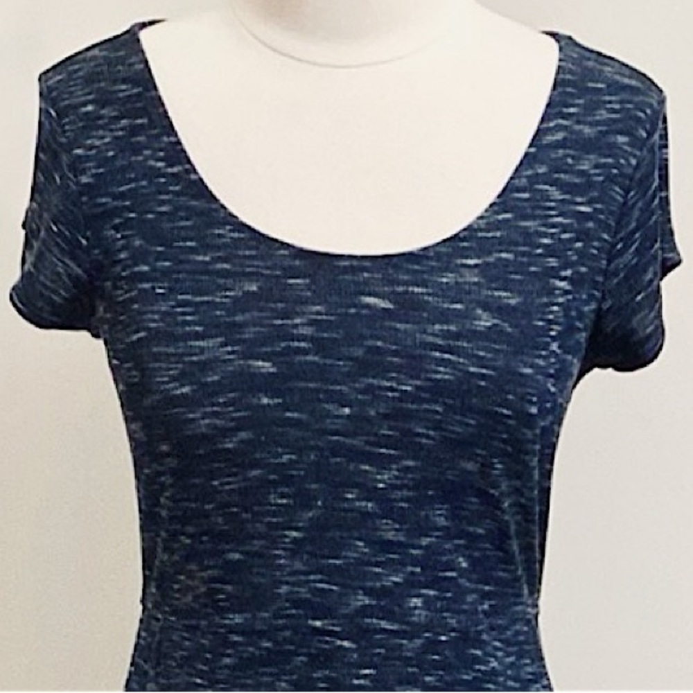 Christopher & Banks Blue White Heathered S Coastal Preppy Weekend Casual Dress - Picture 2 of 11